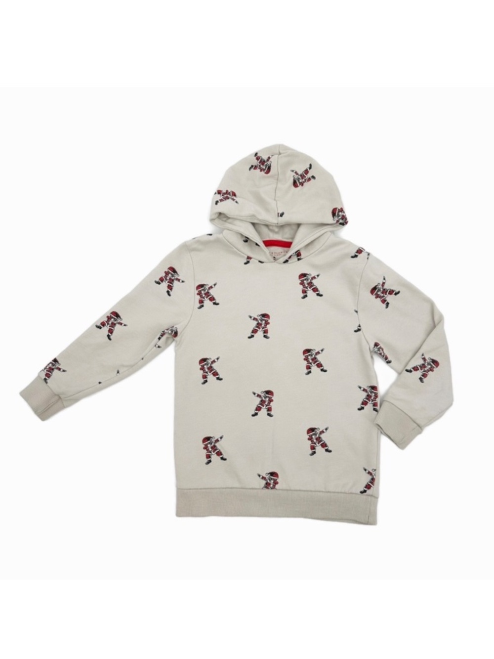 Denim & Flower Dabbing Santa Hoodie – Kids Size 5/6